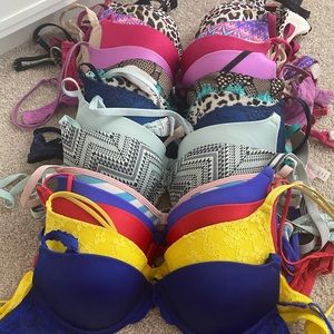 Lot of Victoria’s Secret Push up Bras size 34B.